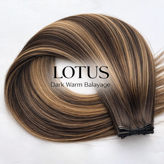 "Lotus" Dark Warm Balayage Hair Extensions