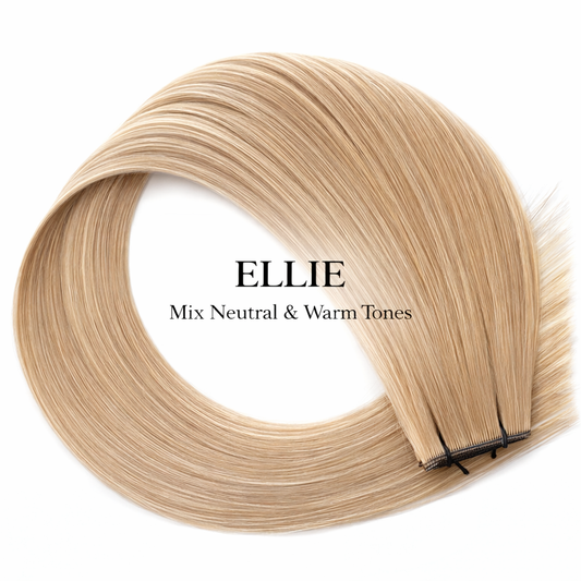 "Ellie" Neutral & Warm Blonde Hair Extensions