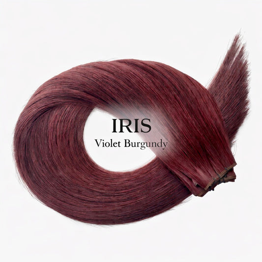 "Iris" Violet Burgundy Hair Extensions