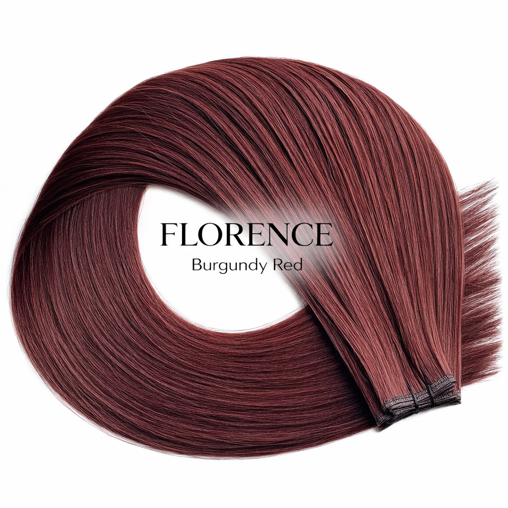 "Florence" Burgundy Red Hair Extensions