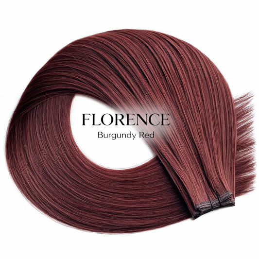 "Florence" Burgundy Red Hair Extensions