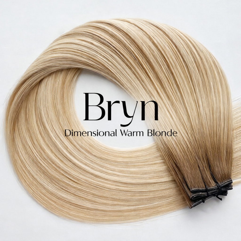 "Bryn" Dimensional Warm Blonde Hair Extensions